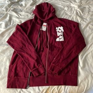Brand New Nike Maroon Zip Up, Size: Large